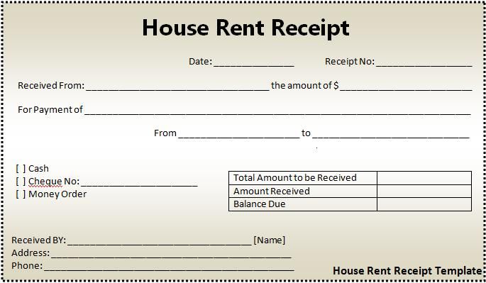 Rent Receipt